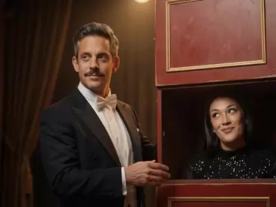 Agust�n "Rada" Aristar�n y Evelyn Botto.