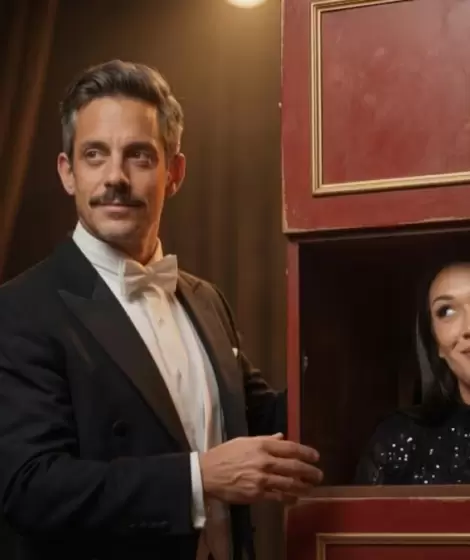 Agust�n "Rada" Aristar�n y Evelyn Botto.