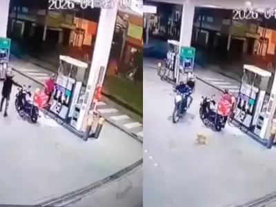 El motociclista se defendi� a los tiros del roba que le quisieron hacer en Lomas del Mirador, mientras cargaba combustible.