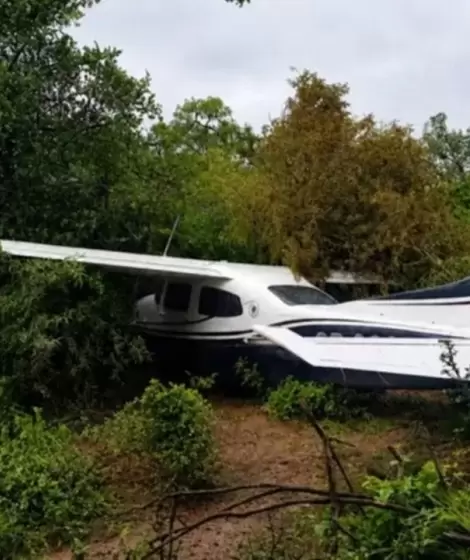Hallaron una avioneta abandonada en medio del monte