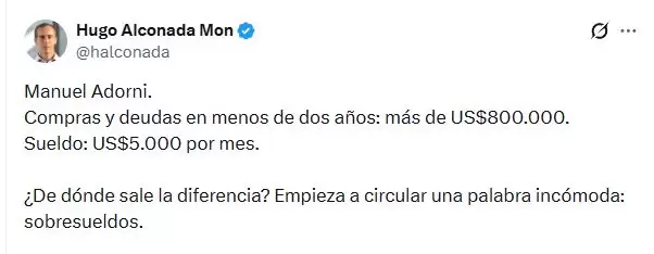 El tuit de Hugo Alconada Mon