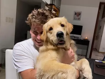 Manu Ibero y su perrita