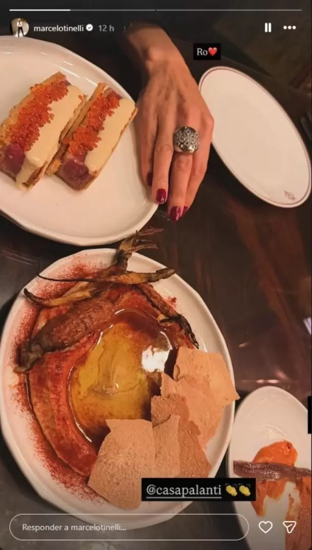 La cena entre Marcelo y Rossana