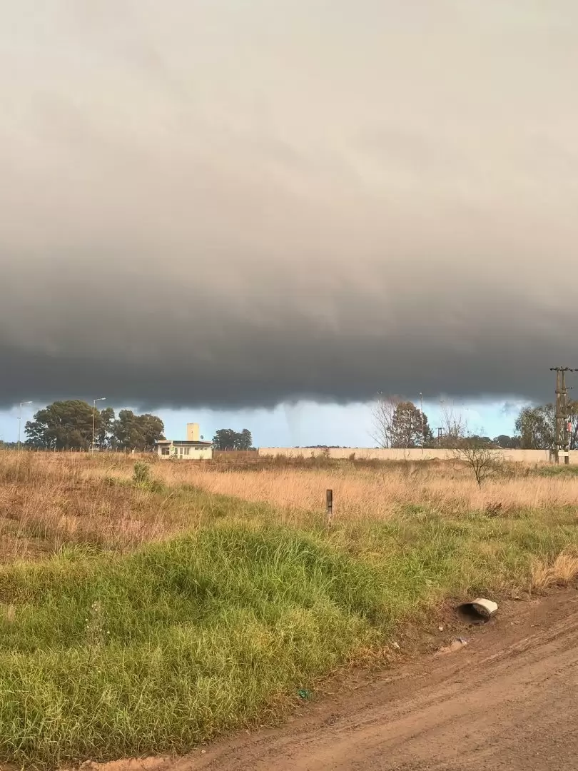 En la localidad de Las Flores, en el centro de la provincia de Buenos Aires, un tornado y  ca�da de granizo