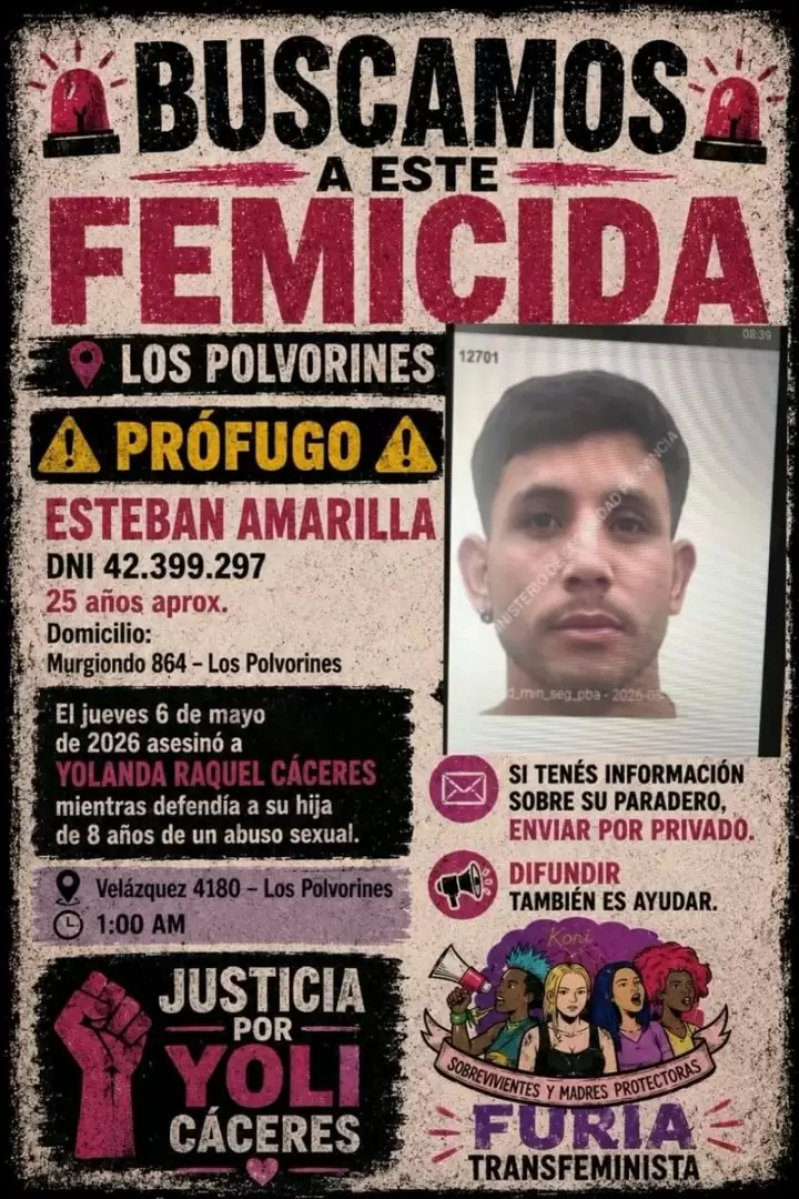 Las organizaciones feministas y de g�nero encendieron el alerta en la b�squeda de Esteban Amarilla.
