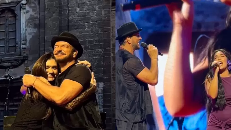 Momi Giardina y �ngela Leiva con Ricardo Arjona