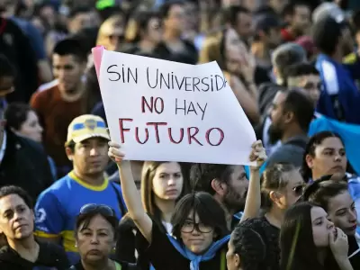 Una postal de la Tercera Marcha Federal Universitaria desde que asumi� la presidencia Javier Milei.