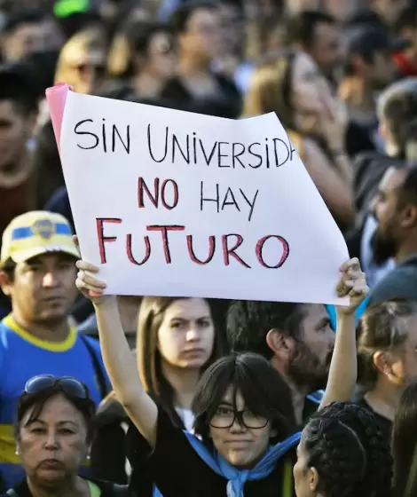 Una postal de la Tercera Marcha Federal Universitaria desde que asumi� la presidencia Javier Milei.