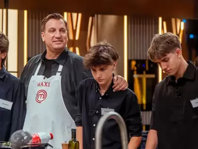 Maxi L�pez con sus hijos