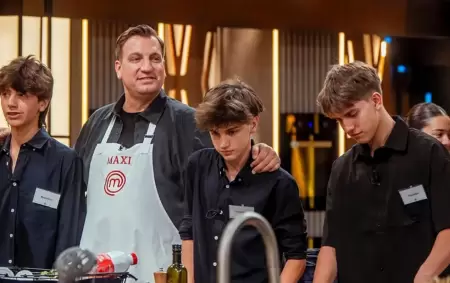 Maxi L�pez con sus hijos
