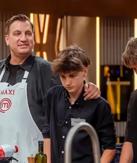 Maxi L�pez con sus hijos