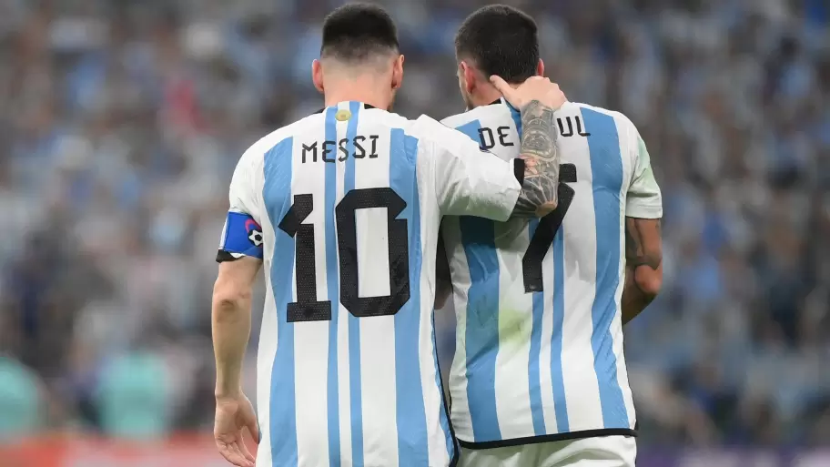 Lionel Messi y Rodrigo De Paul
