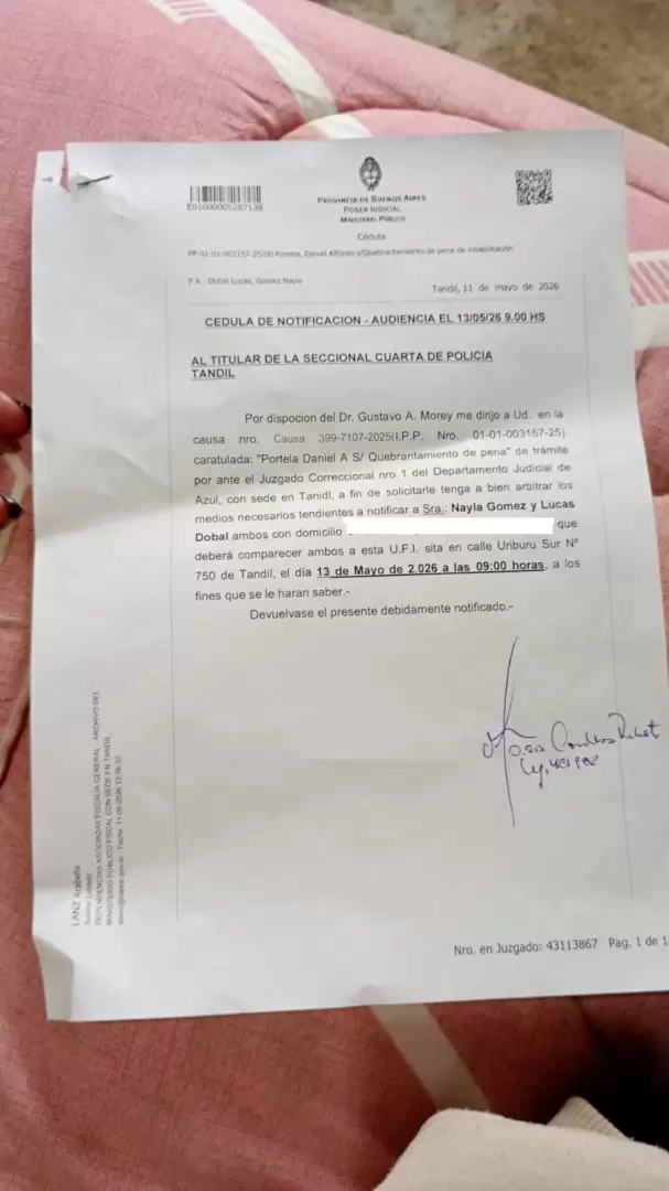 La denuncia que realiz� Nayla G�mez
