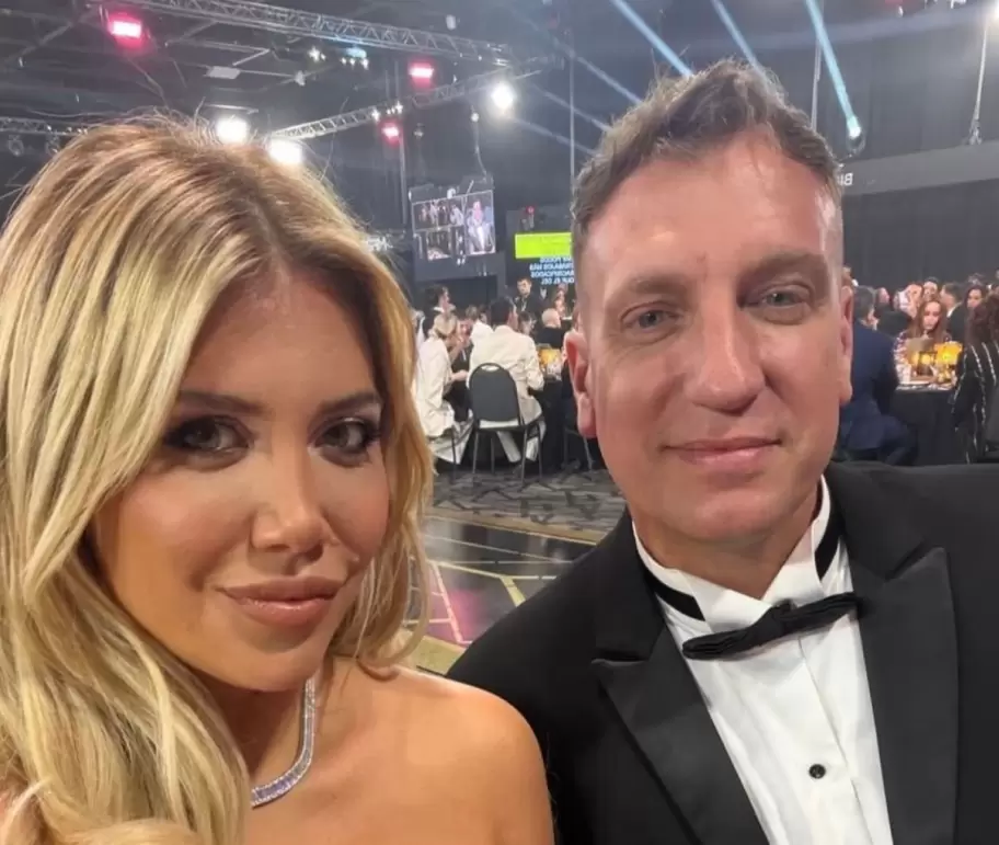 Wanda Nara y Maxi López en los Martín Fierro