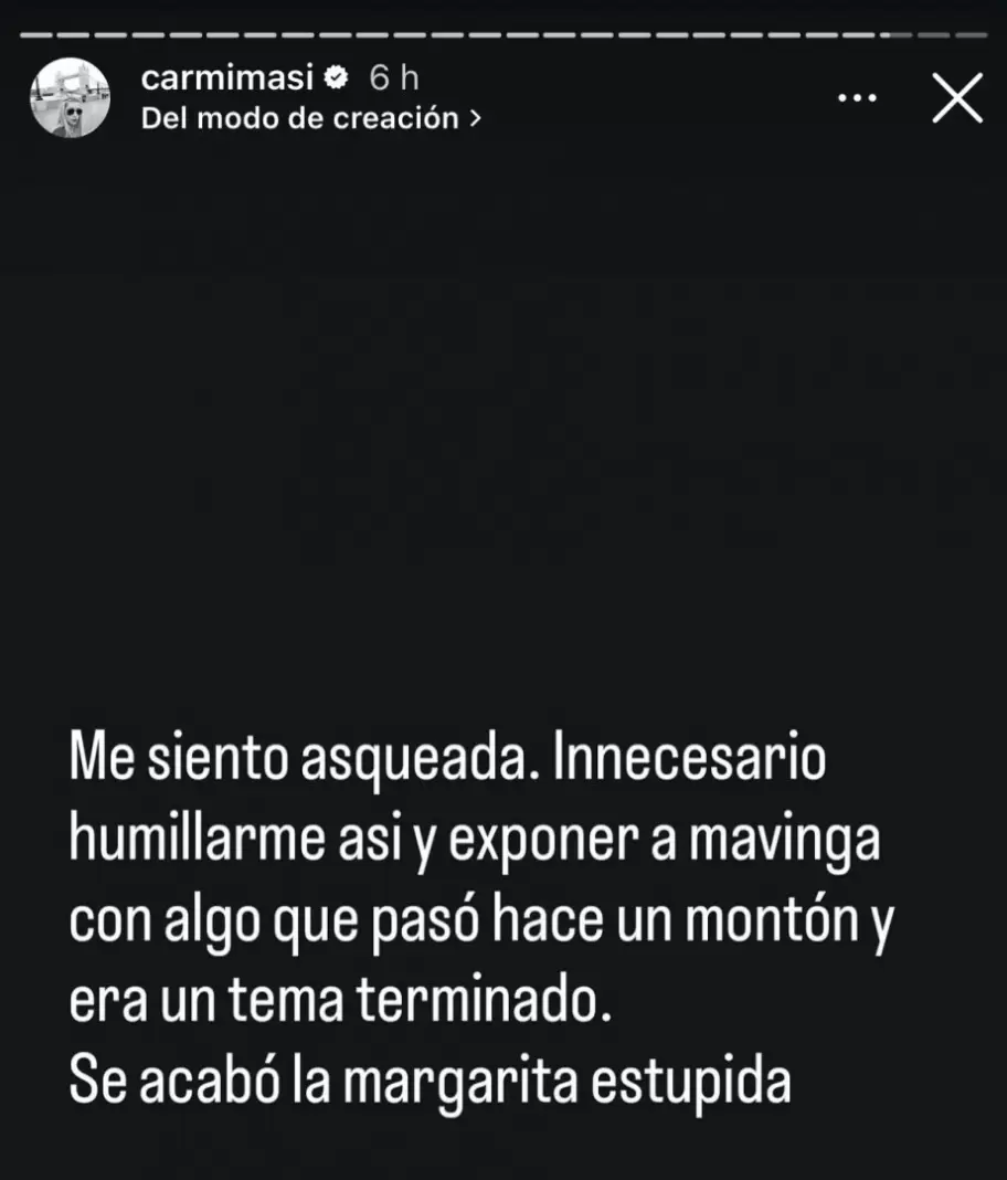 La reacci�n de Carmi�a