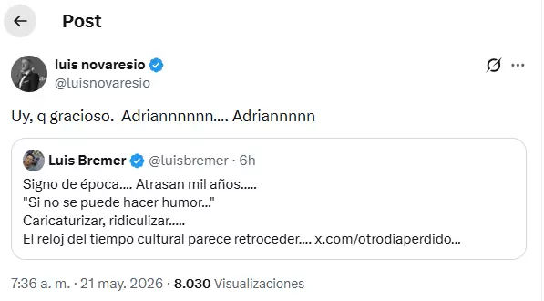 Luis Bremer y Luis Novaresio criticaron los chistes de Adri�n Suar junto a Mario Pergolini