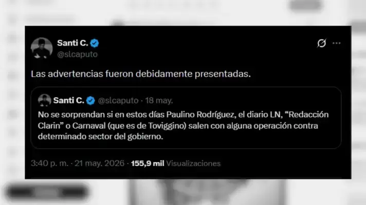 El mensaje de Caputo tras la filtraci�n