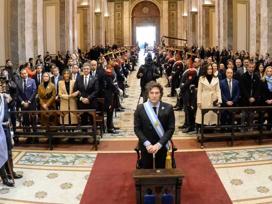 Javier Milei en el Tedeum 2025