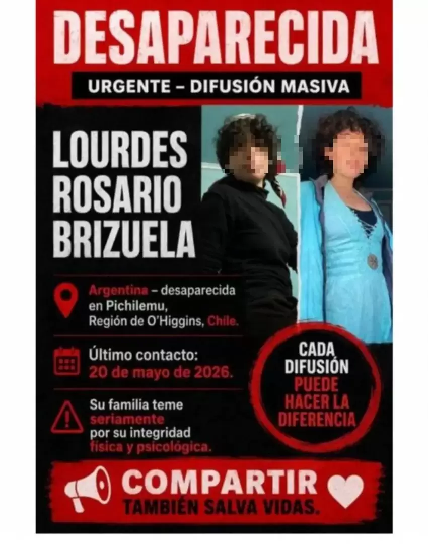 Encontraron a Lourdes Rosario Brizuela con vida
