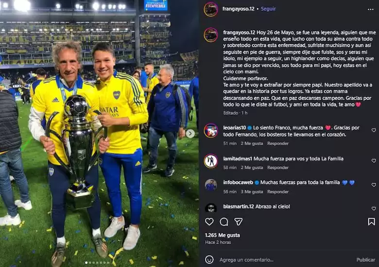 El porteo de Franco, el hijo de Fernando Gayoso