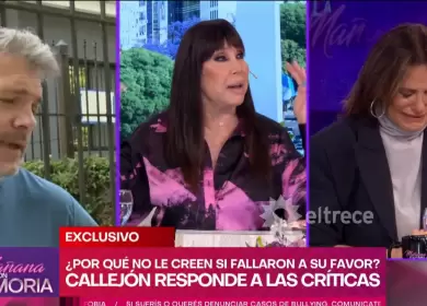 Fernanda Callej�n se quebr� en vivo y enfrent� a Moria Cas�n tras la condena a Ricky Diotto