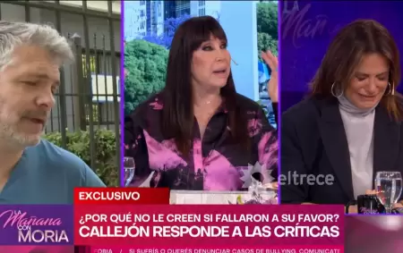 Fernanda Callej�n se quebr� en vivo y enfrent� a Moria Cas�n tras la condena a Ricky Diotto