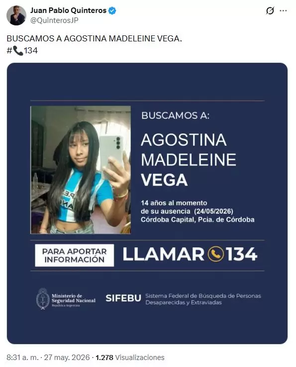 La publicaci�n del Ministro de Seguridad de C�rdoba
