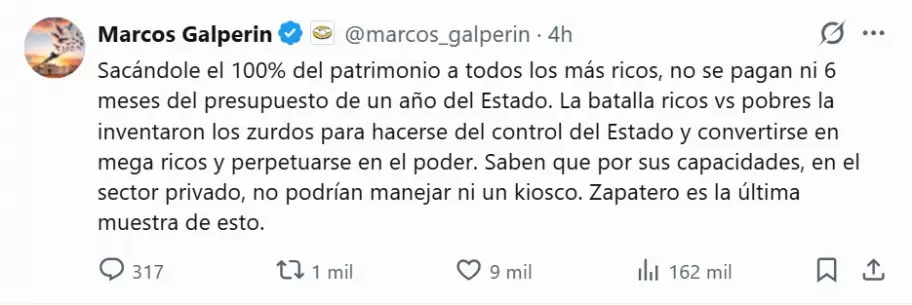 Marcos Galperín y la intrincada respuesta en contra de los impuestos a los multimillonarios