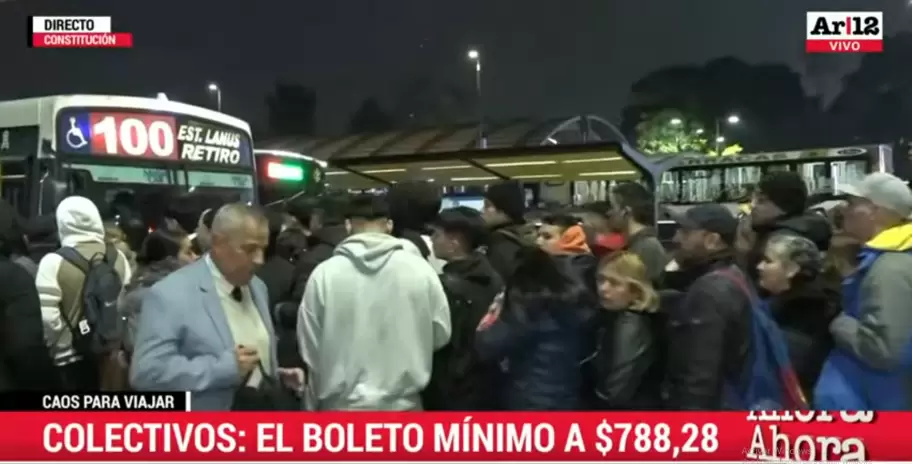 As� estaban las calles circundantes a la estaci�n Constituci�n