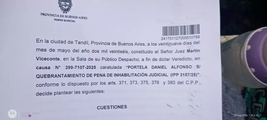 La Justicia revocó la condena condicional de Daniel Alfonso Portela y ordenó una pena de cumplimiento efectivo.