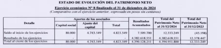 Estado de evoluci�n patrimonial de la Fundaci�n Faro - Fuente: Chequeado