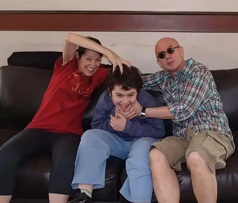El Indio Solari junto a su familia