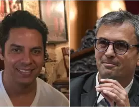 Daniel Osorio Pe�aloza, gerente general de GenTech Argentina, y Mart�n Menem