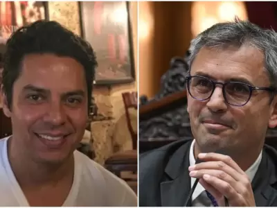 Daniel Osorio Pe�aloza, gerente general de GenTech Argentina, y Mart�n Menem