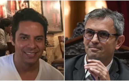 Daniel Osorio Pe�aloza, gerente general de GenTech Argentina, y Mart�n Menem