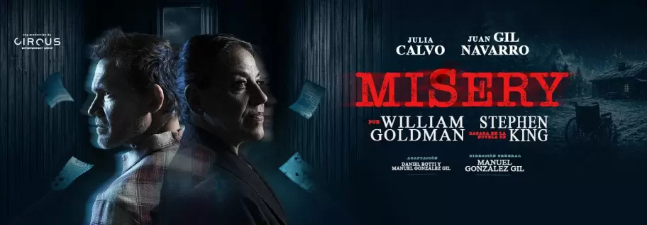 Manuel González Gil vuelve a traer Misery a la Argentina, con las interpretaciones de Julia Calvo y Juan Gil Navarro.