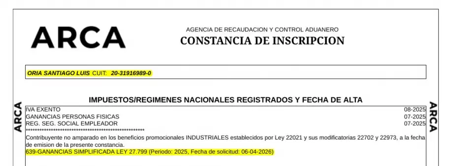 Santiago Or�a se acogi� a la de "inocencia fiscal"
