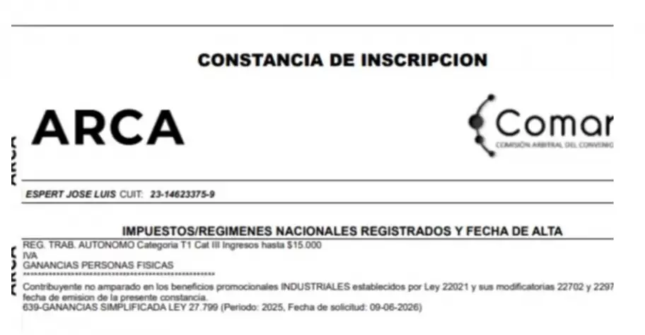 Jos� Luis Espert corri� a adherirse a la Inocencia Fiscal