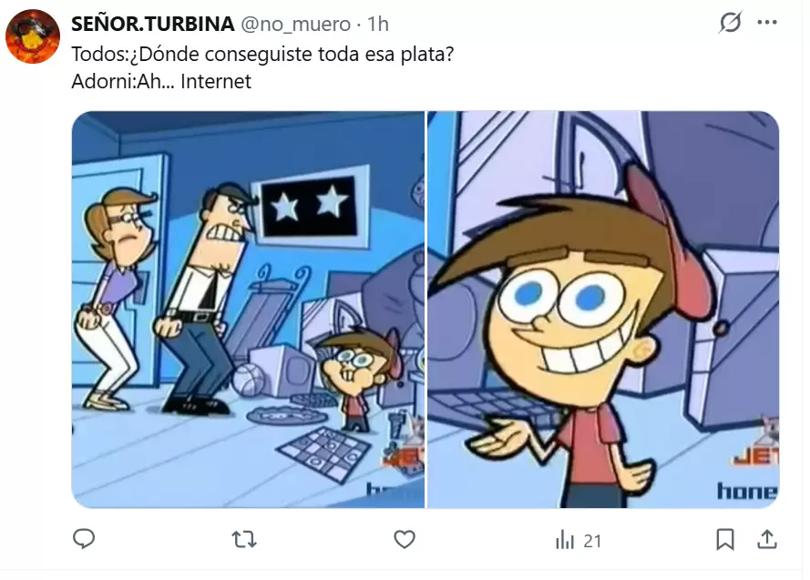 Algunos de los memes tras la declaración de Adorni