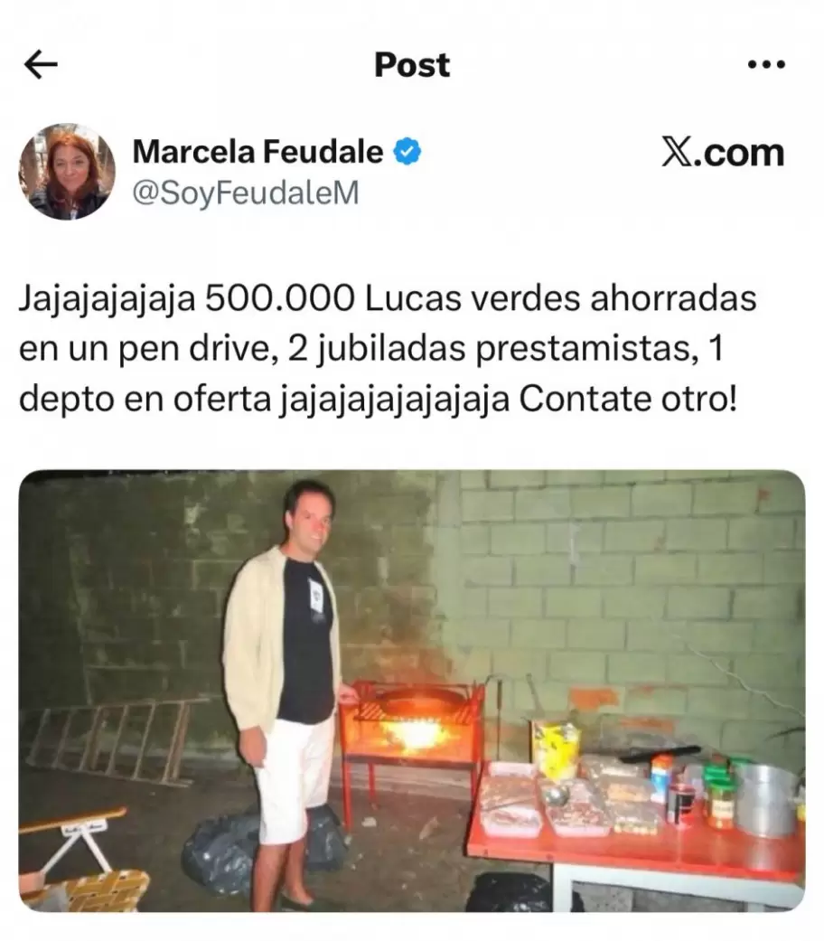 Marcela Feudale se mostró irónica ante las ultimas declaración de Manuel Adorni