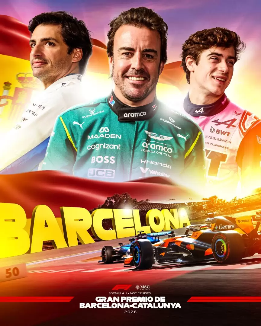 La promoción de la Fórmula 1 del Gran Premio de Barcelona con Franco Colapinto como protagonista.