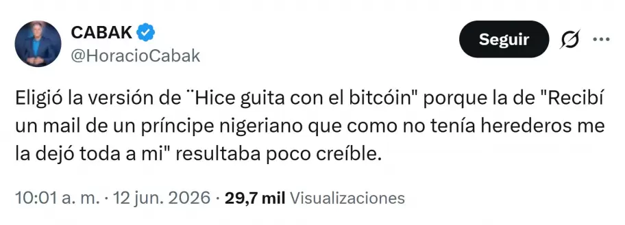 Horacio Cabak se burló de las excusas de Manuel Adorni.