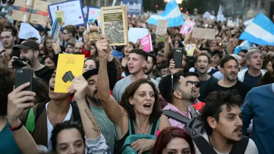Marcha por el cumplimiento de la Ley de Financiamiento Universitario