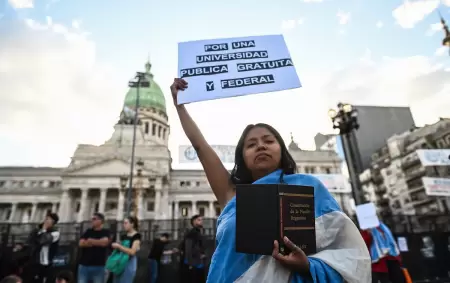Marcha por el cumplimiento de la Ley de Financiamiento Universitario