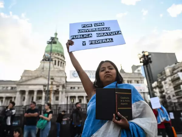 Marcha por el cumplimiento de la Ley de Financiamiento Universitario