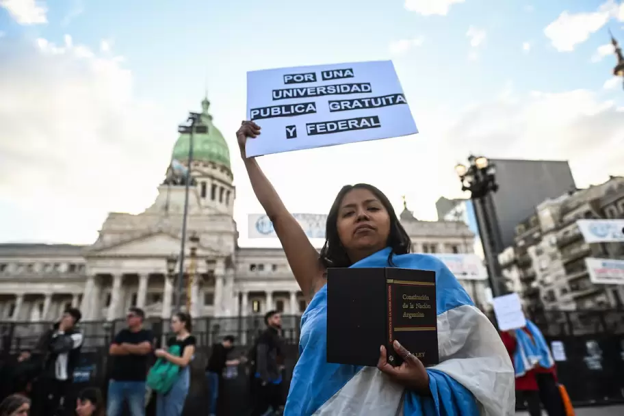 Marcha por el cumplimiento de la Ley de Financiamiento Universitario