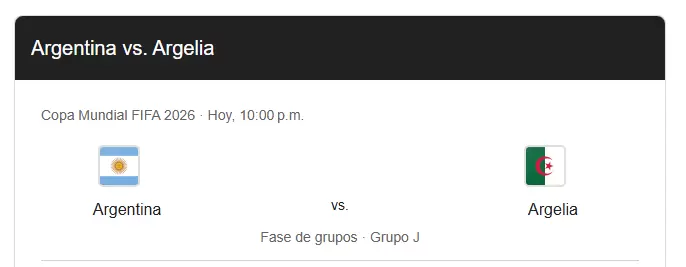Este martes, la selección argentina enfrenta a Argelia