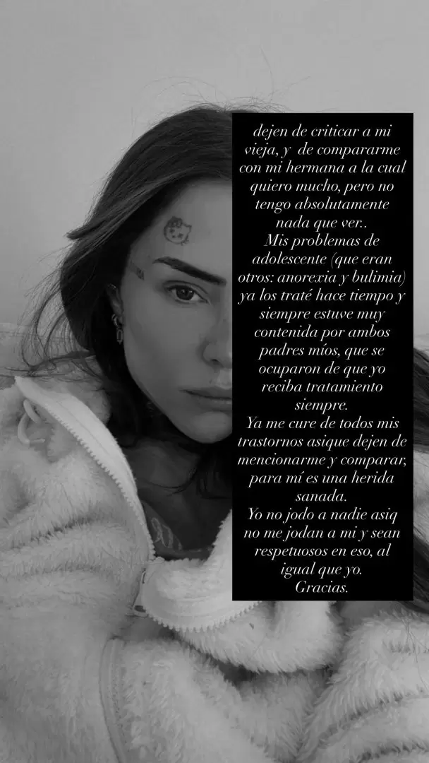 Candelaria Tinelli y el descargo en Instagram para defender a su madre Soledad Aquino, tras las críticas que dejó sobre su hermana Juana Tinelli.