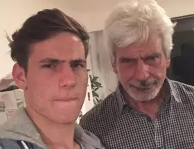 "Gaspi" junto a su padre Ricardo H�ctor Prim.