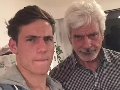 "Gaspi" junto a su padre Ricardo H�ctor Prim.